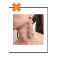 Druppelvormige gouddraad cirkels oorbellen 